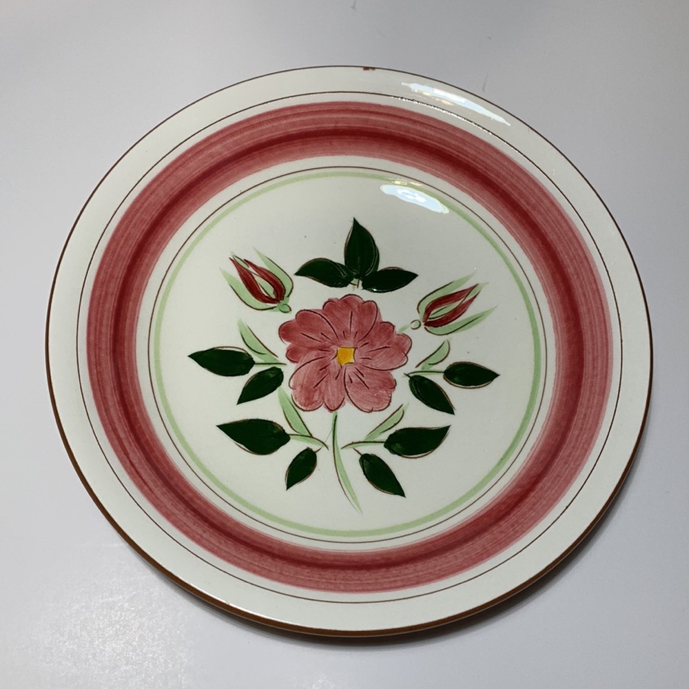 Stangl Pottery Bowls Wild Rose Set of Two Floral VTG Soup Salad Cereal 7.75β - Picture 3 of 15
